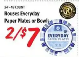 Rouses Rouses Everyday Paper Plates or Bowls offer