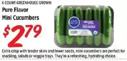 Rouses Greenhouse Grown Pure Flavor Mini Cucumbers offer
