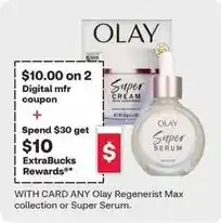 CVS Olay Regenerist Max collection or Super Serum offer