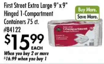 First Street extra large 1-compartment containers