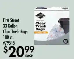 Smart & Final First Street clear trash bags offer