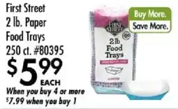 Smart & Final First Street paper food trays offer