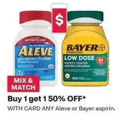 CVS Aleve or Bayer aspirin offer
