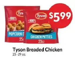 Homeland Market Tyson Breaded Chicken offer