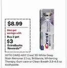 CVS Crest 3D White Deep Stain Remover offer