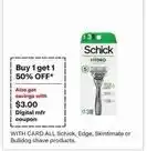 CVS Schick razor offer