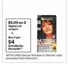 CVS Garnier Nutrisse or Olia hair color offer
