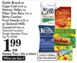 Pavilions Kettle Brand or Cape Cod Potato Chips offer