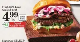 Pavilions Signature Select Fresh 80% Lean Ground Beef offer