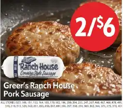 Homeland Market Greer's Ranch House Pork Sausage offer
