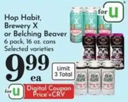 Pavilions Hop Habit, Brewery X or Belching Beaver offer
