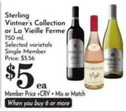 Pavilions Sterling Vintner's Collection or La Vieille Ferme offer