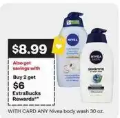 CVS Nivea body wash offer