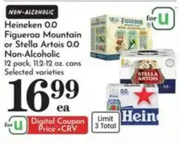 Pavilions Heineken 0.0 Figueroa Mountain or Stella Artois 0.0 Non-Alcoholic offer