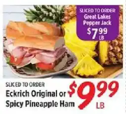 Rouses Eckrich Original or Spicy Pineapple Ham offer