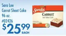 Smart & Final Sara Lee carrot sheet cake offer