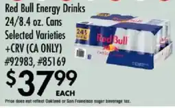 Smart & Final Red Bull Energy Drinks offer