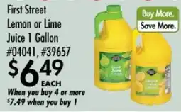 Smart & Final First Street Lemon or Lime Juice offer