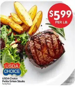 Homeland Market Usda Choice Petite Sirloin Steaks offer