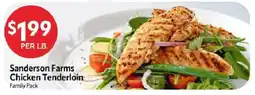 Homeland Market Sanderson Farms Chicken Tenderloin offer