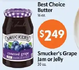 Homeland Market Smucker's grape jam or jelly offer