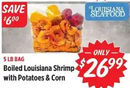 Rouses Louisiana Seafood Boiled Louisiana Shrimp with Potatoes & Corn offer