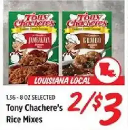 Rouses Tony Chachere's rice mixes offer