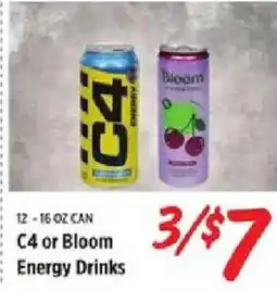 Rouses C4 or Bloom Energy Drinks offer