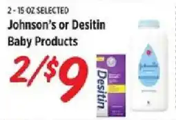 Rouses Johnson's or Desitin Baby Products offer