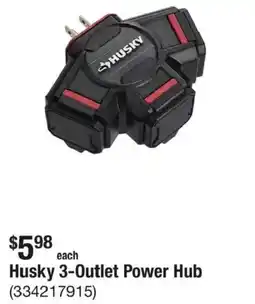 The Home Depot Husky 3-outlet power hub offer