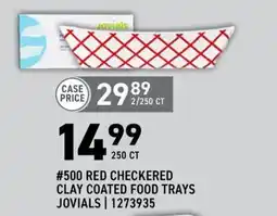US Foods Chef's Store Jovials #500 Red Checkered Clay Coated Food Trays offer