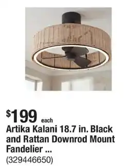 The Home Depot Artika Kalani downrod mount fandelier offer