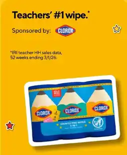 Staples Clorox disinfecting wipes offer