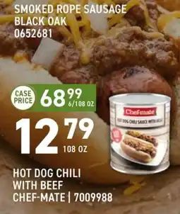 US Foods Chef's Store Chef-mate hot dog chili with beef offer