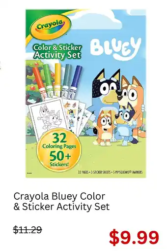 Crayola Bluey Color & Sticker Activity Set