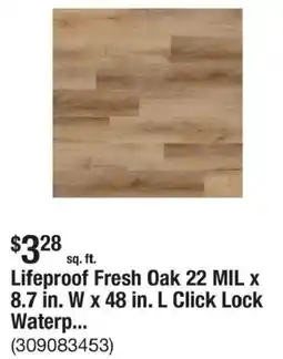 The Home Depot Lifeproof fresh oak offer