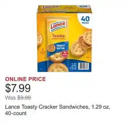 Costco Lance Toasty Cracker Sandwiches, 1.29 oz, 40-count offer