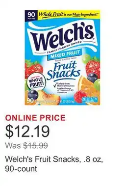 Costco Welch's Fruit Snacks, .8 oz, 90-count offer