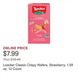 Costco Loacker Classic Crispy Wafers, Strawberry, 1.59 oz, 12 Count offer