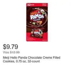 Costco Meiji Hello Panda Chocolate Creme Filled Cookies, 0.75 oz, 32-count offer
