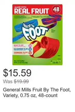Costco General Mills Fruit By The Foot, Variety, 0.75 oz, 48-count offer