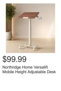 Costco Northridge Home Versalift Mobile Height Adjustable Desk offer
