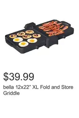 Costco bella 12x22 XL Fold and Store Griddle offer