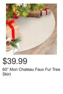 Costco 60 Mon Chateau Faux Fur Tree Skirt offer