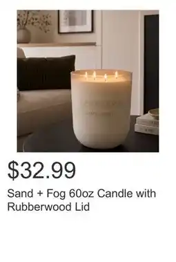 Costco Sand + Fog 60oz Candle with Rubberwood Lid offer