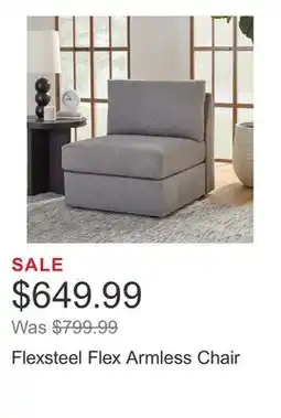 Costco Flexsteel Flex Armless Chair offer