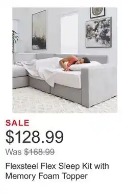Costco Flexsteel Flex Sleep Kit with Memory Foam Topper offer