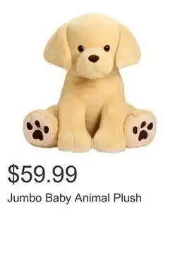 Costco Jumbo Baby Animal Plush offer
