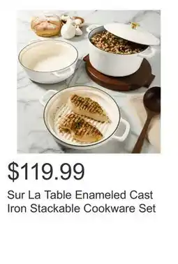 Costco Sur La Table Enameled Cast Iron Stackable Cookware Set offer