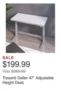 Costco Tresanti Geller 47 Adjustable Height Desk offer